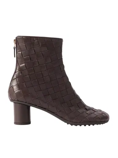 Bottega Veneta Atomic Intrecciato Leather Ankle Boots | Thumbnail 1 Bottega Veneta Atomic Intrecciato Leather Ankle Boots | Thumbnail 1
