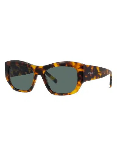 Givenchy Women's GV Day 54MM Geometric Sunglasses - Coloured Havana Green | Thumbnail 1 Givenchy Women's GV Day 54MM Geometric Sunglasses - Coloured Havana Green | Thumbnail 1