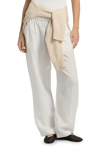 Jenni Kayne Women's Logan Relaxed Linen Pants - Ivory - Size XL | Thumbnail 3