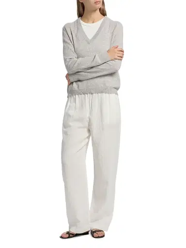 Jenni Kayne Women's Flynn Cashmere V-Neck Sweater | Thumbnail 2 Jenni Kayne Women's Flynn Cashmere V-Neck Sweater | Thumbnail 2