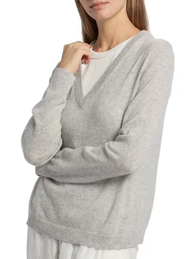 Jenni Kayne Women's Flynn Cashmere V-Neck Sweater | Thumbnail 6 Jenni Kayne Women's Flynn Cashmere V-Neck Sweater | Thumbnail 6