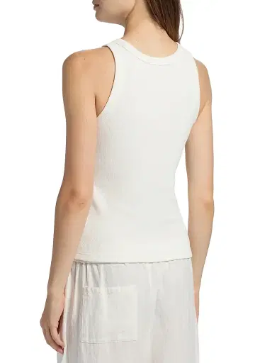 Jenni Kayne Women's Rib-Knit Cotton Tank - Ivory - Size XL | Thumbnail 5 Jenni Kayne Women's Rib-Knit Cotton Tank - Ivory - Size XL | Thumbnail 5