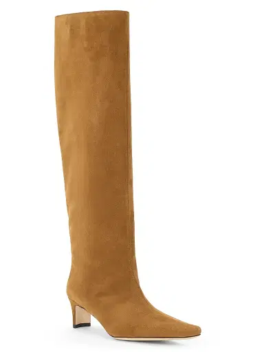 Staud Women's Wally 55MM Suede Wide-Calf Knee-High Boots - Tan - Size 10 | Thumbnail 2 Staud Women's Wally 55MM Suede Wide-Calf Knee-High Boots - Tan - Size 10 | Thumbnail 2