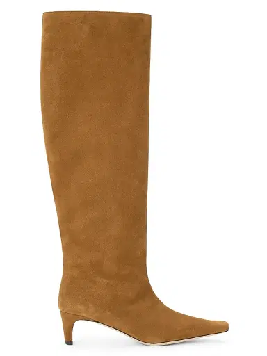 Staud Women's Wally 55MM Suede Wide-Calf Knee-High Boots - Tan - Size 10 | Thumbnail 1 Staud Women's Wally 55MM Suede Wide-Calf Knee-High Boots - Tan - Size 10 | Thumbnail 1