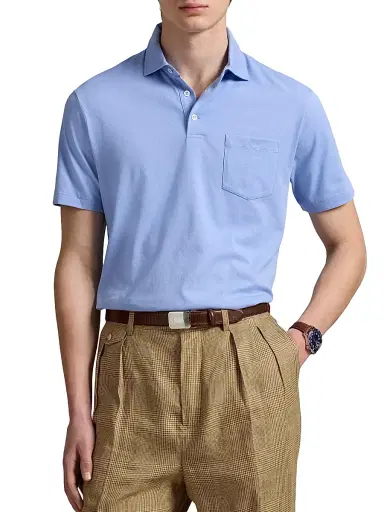 Polo Ralph Lauren Men's Lisle Standard Fit Cotton Polo Shirt | Thumbnail 3