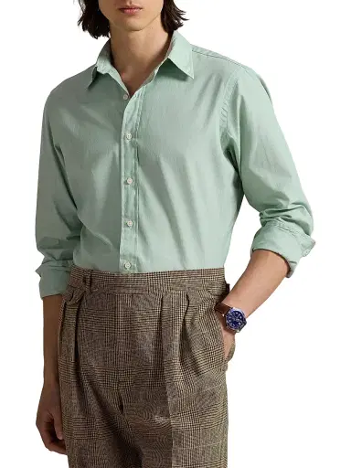 Polo Ralph Lauren Men's Classic-Fit End-On-End Shirt - Fatigue White | Thumbnail 3