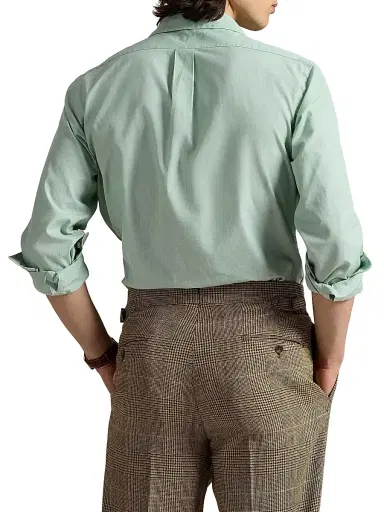 Polo Ralph Lauren Men's Classic-Fit End-On-End Shirt - Fatigue White | Thumbnail 4