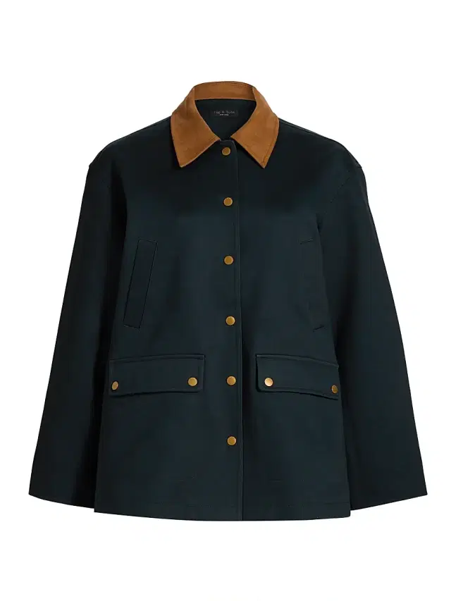 rag & bone Women's Cassidy Canvas Snap-Front Jacket - Sal