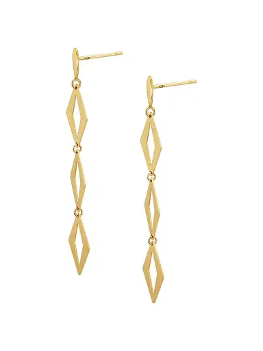 Oradina Women's 14K Yellow Gold Cascade Drop Earrings - Gold | Thumbnail 5