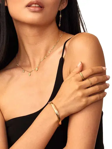 Oradina Women's 14K Yellow Gold The One Bold Bangle - Gold | Thumbnail 2