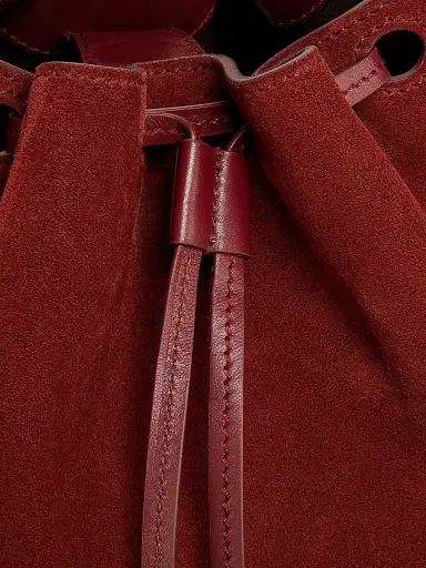 Proenza Schouler Women's Ruched Soft Suede Tote - Merlot | Thumbnail 5 Proenza Schouler Women's Ruched Soft Suede Tote - Merlot | Thumbnail 5