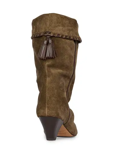 Isabel Marant Women's Dalby Suede Whipstitch Booties - Bronze - Size 10 | Thumbnail 3