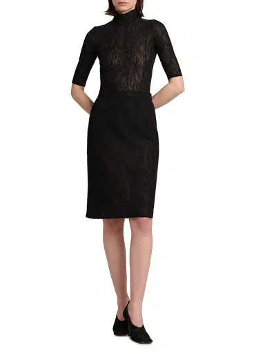 Stella McCartney Women's Stretch Lace Top - Black | Thumbnail 2