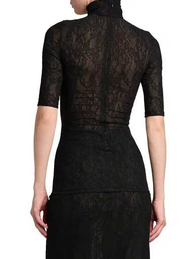 Stella McCartney Women's Stretch Lace Top - Black | Thumbnail 5