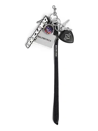 Balenciaga Men's Keychain Badge Full Charms | Thumbnail 1 Balenciaga Men's Keychain Badge Full Charms | Thumbnail 1