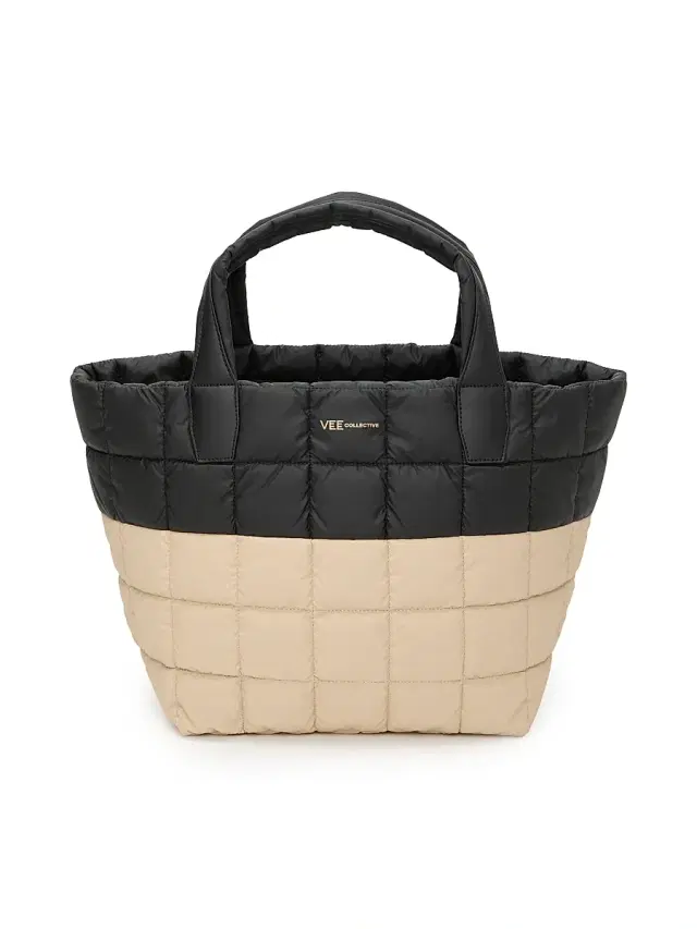 Vee Collective Women's Porter Medium Two-Tone Quilted Tote Bag