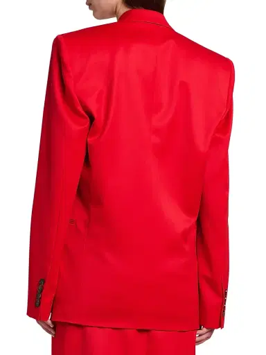 Stella McCartney Women's Shiny Tailoring Double-Breasted Blazer | Thumbnail 5