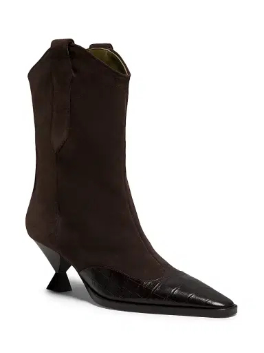 Maria Luca Women's Nila 65MM Suede Booties - Dark Brown - Size 9.5 | Thumbnail 2 Maria Luca Women's Nila 65MM Suede Booties - Dark Brown - Size 9.5 | Thumbnail 2