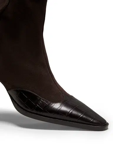 Maria Luca Women's Nila 65MM Suede Booties - Dark Brown - Size 9.5 | Thumbnail 6 Maria Luca Women's Nila 65MM Suede Booties - Dark Brown - Size 9.5 | Thumbnail 6