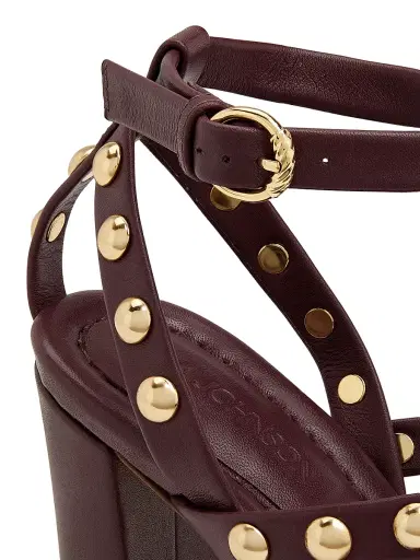 Ulla Johnson Women's Bijou 95MM Studded Leather Sandals - Cognac | Thumbnail 5 Ulla Johnson Women's Bijou 95MM Studded Leather Sandals - Cognac | Thumbnail 5