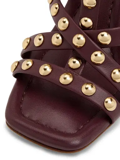 Ulla Johnson Women's Bijou 95MM Studded Leather Sandals - Cognac | Thumbnail 6 Ulla Johnson Women's Bijou 95MM Studded Leather Sandals - Cognac | Thumbnail 6