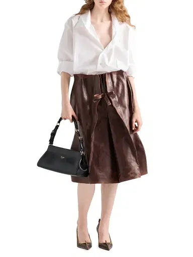 Prada Women's Enchaîné Leather Shoulder Bag - Black | Thumbnail 2 Prada Women's Enchaîné Leather Shoulder Bag - Black | Thumbnail 2