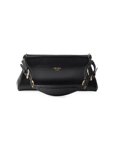 Prada Women's Enchaîné Leather Shoulder Bag - Black | Thumbnail 1 Prada Women's Enchaîné Leather Shoulder Bag - Black | Thumbnail 1