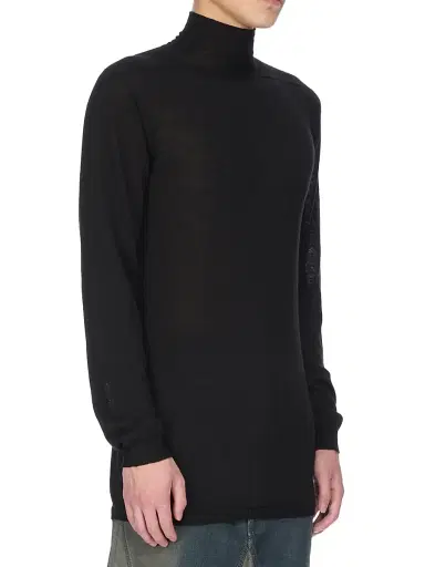 Rick Owens Men's Level Wool Turtleneck Sweater | Thumbnail 2 Rick Owens Men's Level Wool Turtleneck Sweater | Thumbnail 2