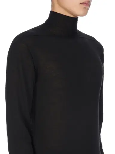 Rick Owens Men's Level Wool Turtleneck Sweater | Thumbnail 4 Rick Owens Men's Level Wool Turtleneck Sweater | Thumbnail 4