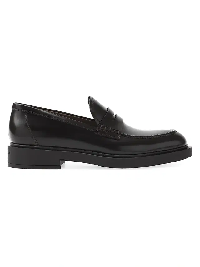 Men's Harris Leather Penny Loafers - Moka