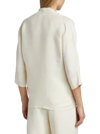 Fabiana Filippi Women's Enver Satin Draped Top - Burro | Thumbnail 5 Fabiana Filippi Women's Enver Satin Draped Top - Burro | Thumbnail 5