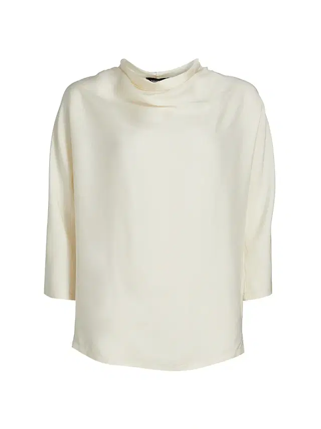 Women's Enver Satin Draped Top - Burro