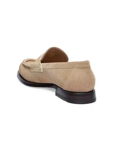 Santoni Women's Airglow Suede Penny Loafers - Beige - Size 11.5 | Thumbnail 6 Santoni Women's Airglow Suede Penny Loafers - Beige - Size 11.5 | Thumbnail 6