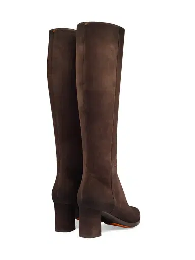 Santoni Women's Mariel 65MM Suede Knee-High Boots - Dark Brown - Size 12 | Thumbnail 3