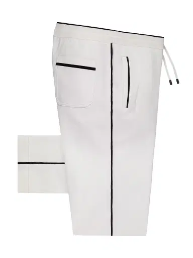 Stefano Ricci Men's Knitted Classic Croc Details Jogging Trousers - White - Size 42 | Thumbnail 1 Stefano Ricci Men's Knitted Classic Croc Details Jogging Trousers - White - Size 42 | Thumbnail 1