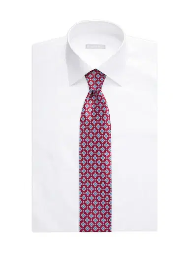 Stefano Ricci Men's Luxury Silk Tie - Dark Red Black | Thumbnail 2