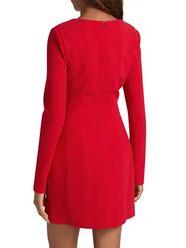 Rebecca Vallance Women's Cameron Tailored Button-Front Minidress - Red - Size 6 | Thumbnail 5