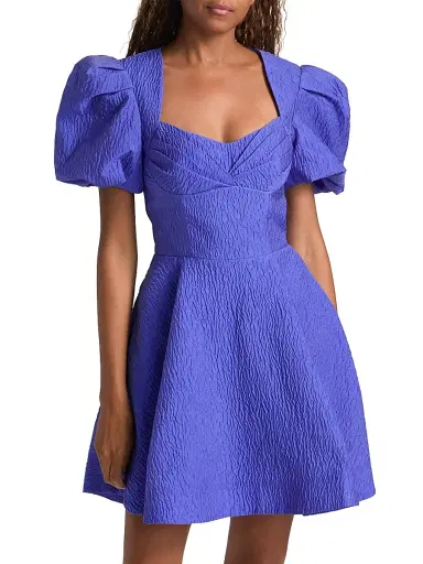 Rebecca Vallance Women's Viola Puff-Sleeve Minidress - Periwinkle Blue - Size 6 | Thumbnail 3 Rebecca Vallance Women's Viola Puff-Sleeve Minidress - Periwinkle Blue - Size 6 | Thumbnail 3