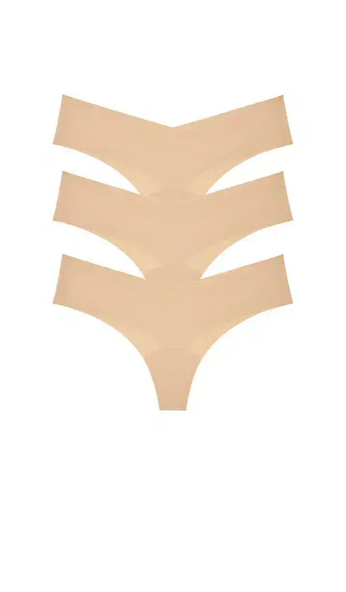 Invisible Rib One Size Thong 3 Packs