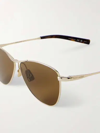 Saint Laurent Eyewear Vesper Small Aviator-style Gold-tone Sunglasses | Thumbnail 4 Saint Laurent Eyewear Vesper Small Aviator-style Gold-tone Sunglasses | Thumbnail 4
