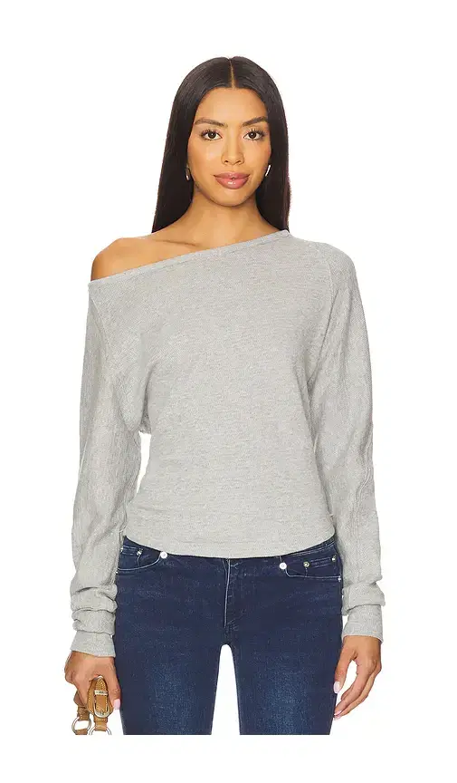 Free People x We The Free Jess Long Sleeve In Heather Grey