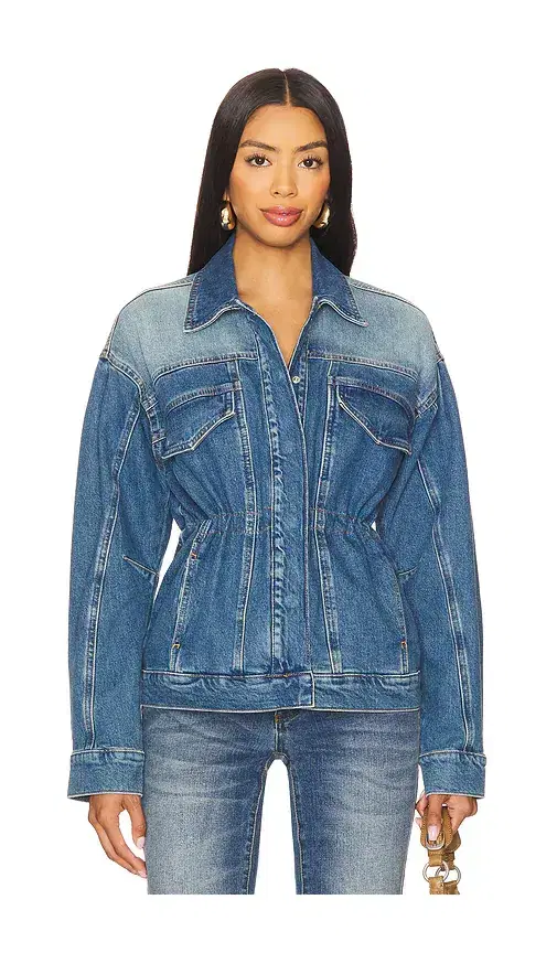 Good American Barrel Sleeve Denim Jacket