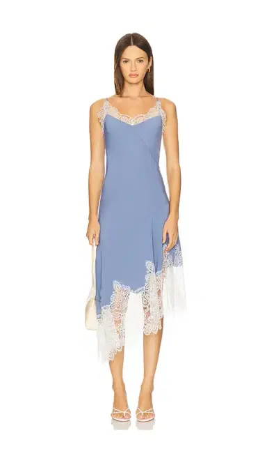 PRABAL GURUNG Bias Flare Hem Midi Dress | Thumbnail 1