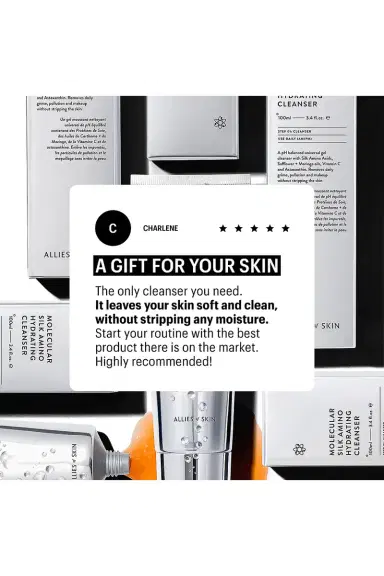 Allies of Skin Molecular Silk Amino Hydrating Cleanser 30ml | Thumbnail 5 Allies of Skin Molecular Silk Amino Hydrating Cleanser 30ml | Thumbnail 5
