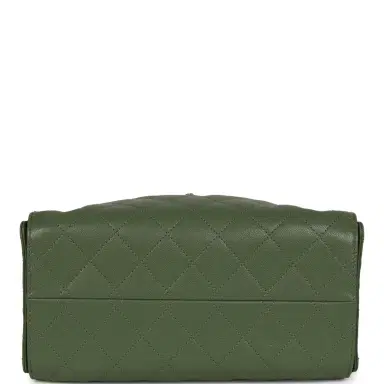Chanel Chanel Small 25 Hobo Bag Khaki Caviar Antique Gold Hardware | Thumbnail 7