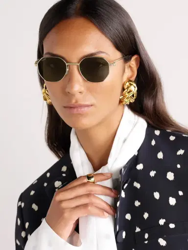 Cartier Eyewear Première De Cartier Hexagon-frame Gold-tone Sunglasses | Thumbnail 2