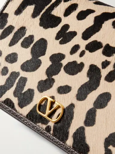 Valentino Garavani Vlogo Signature Mini Leopard-print Calf Hair And Textured-leather Shoulder Bag | Thumbnail 4 Valentino Garavani Vlogo Signature Mini Leopard-print Calf Hair And Textured-leather Shoulder Bag | Thumbnail 4