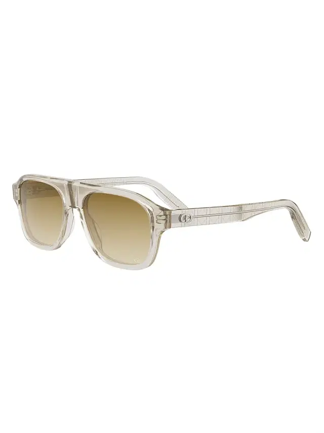 Men's CD Icon A1I 55MM Pilot Sunglasses - Beige And Gradient Brown Men's CD Icon A1I 55MM Pilot Sunglasses - Beige And Gradient Brown