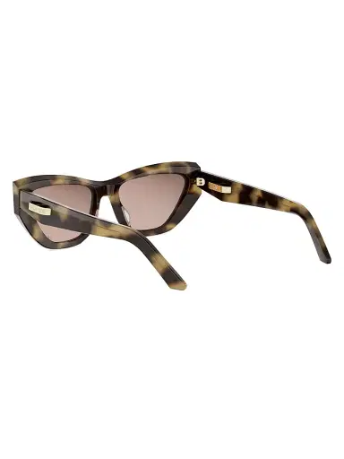 Dior Women's C B6I 56MM Cat-Eye Sunglasses - Havana And Brown Mirror | Thumbnail 4