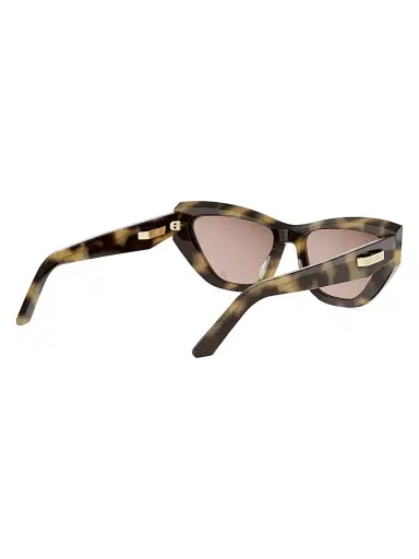 Dior Women's C B6I 56MM Cat-Eye Sunglasses - Havana And Brown Mirror | Thumbnail 6
